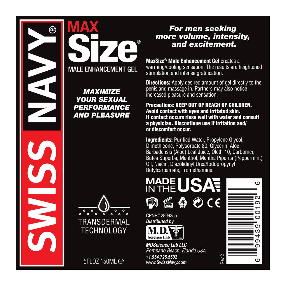 Max Size Male Enhancement Gel