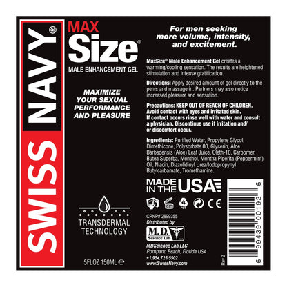 Max Size Male Enhancement Gel
